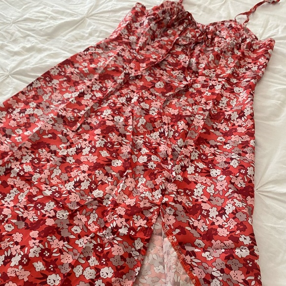 Floral print open leg long dress - Picture 2 of 4